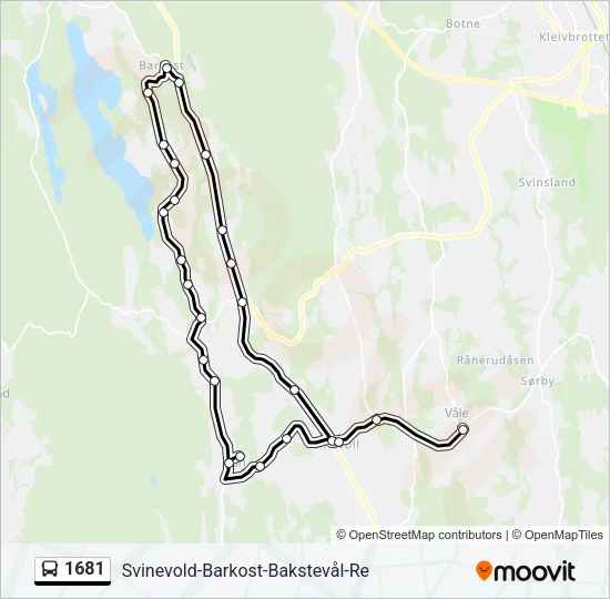 1681 Bus Line Map