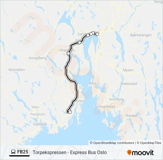 FB25 Bus Line Map