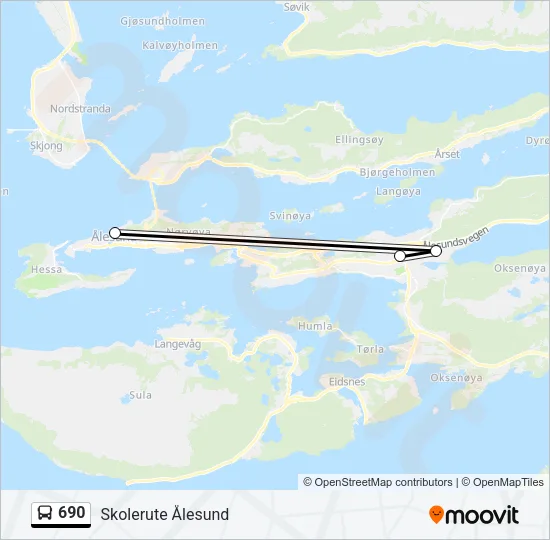 690 Bus Line Map