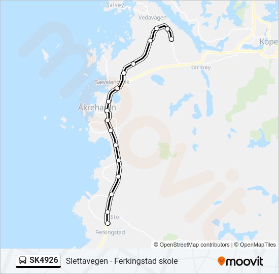 SK4926 buss Linjekart