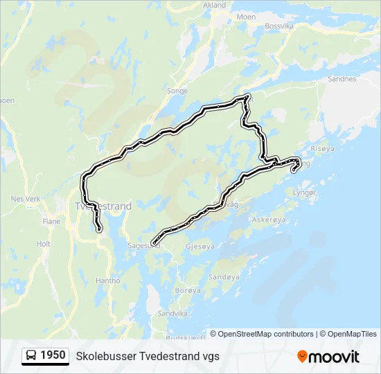 1950 Bus Line Map