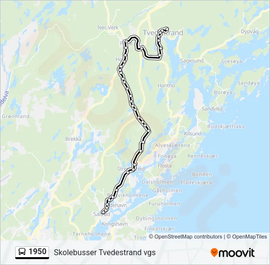 1950 Bus Line Map