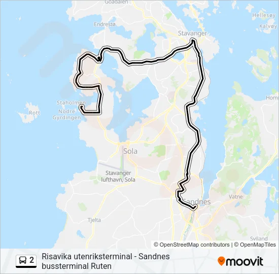 2 Bus Line Map