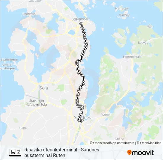2 Bus Line Map