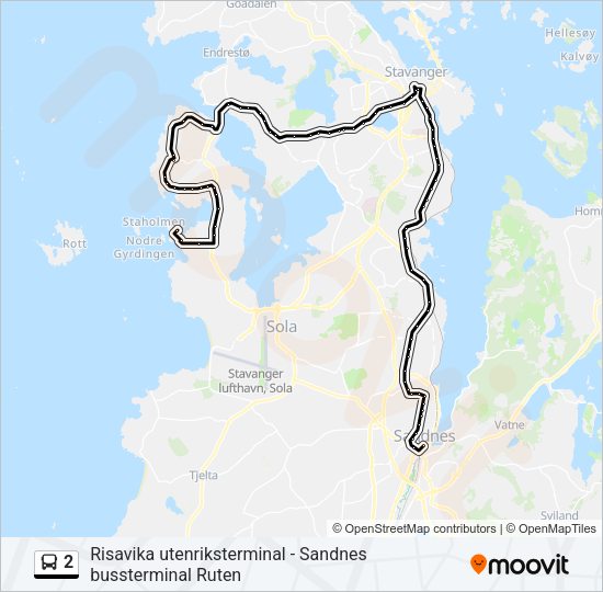 2 Bus Line Map