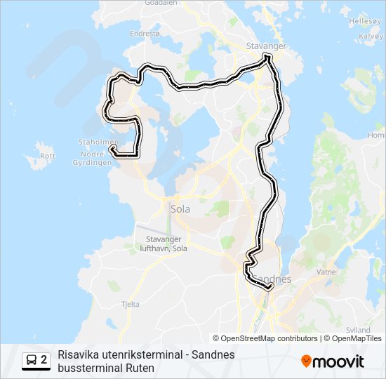2 Bus Line Map