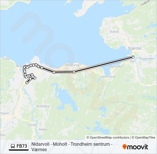 fb73 Route: Schedules, Stops & Maps - Flybuss Trondheim (Updated)