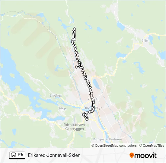 P6 Bus Line Map