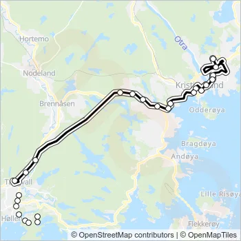 40E Bus Line Map
