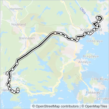 40E Bus Line Map