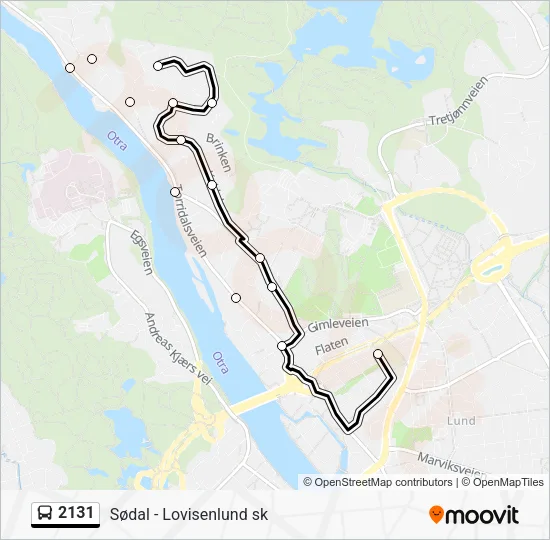 2131 Bus Line Map