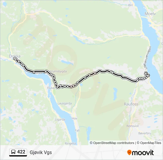 422 Bus Line Map