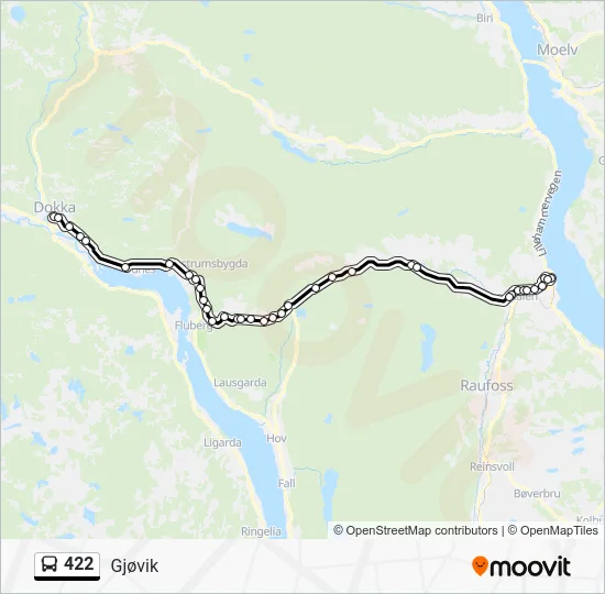 422 Bus Line Map