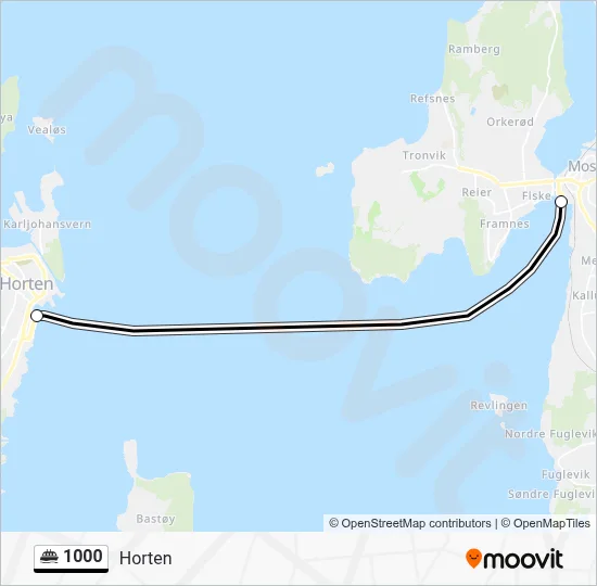 1000 Ferry Line Map