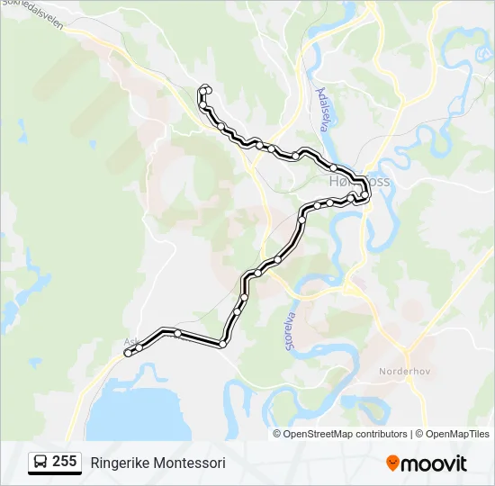 255 Bus Line Map
