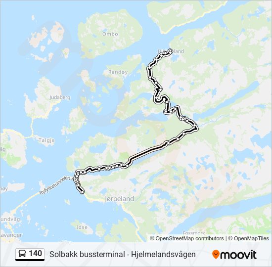 140 bus Line Map