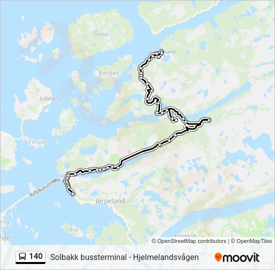 140 buss Linjekart