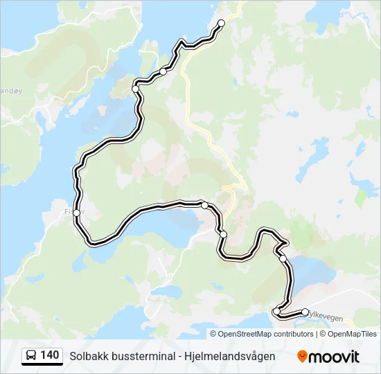 140 Bus Line Map