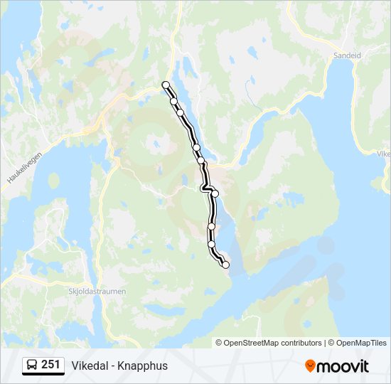 251 Bus Line Map