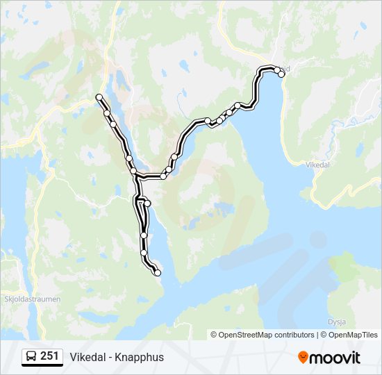 251 Bus Line Map