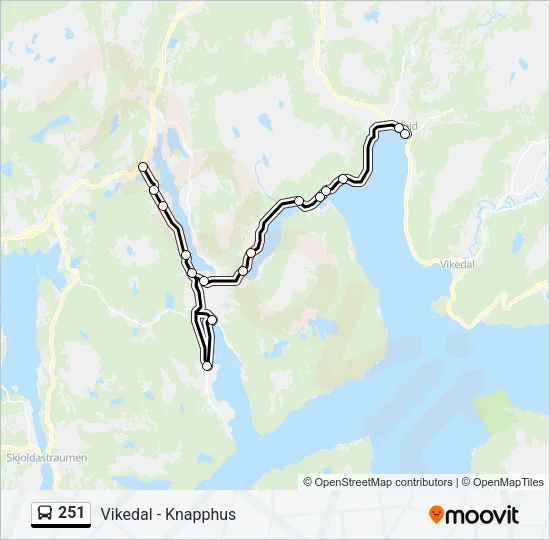 251 Bus Line Map