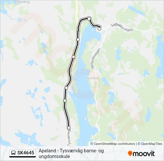 SK4645 Bus Line Map