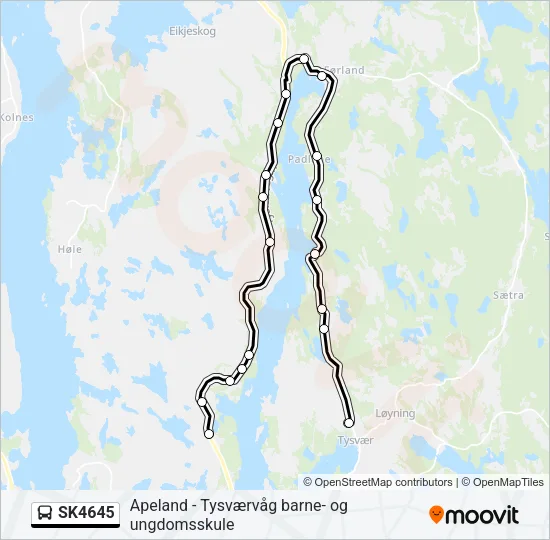 SK4645 Bus Line Map