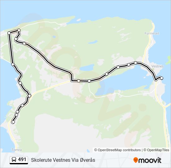 491 bus Line Map