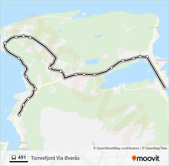 491 Bus Line Map