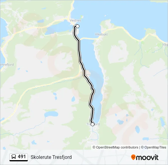 491 Bus Line Map