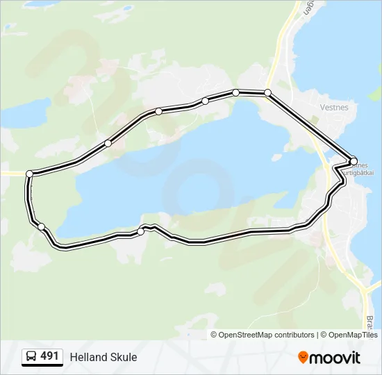 491 Bus Line Map