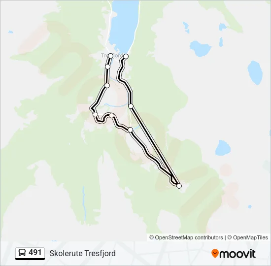 491 Bus Line Map