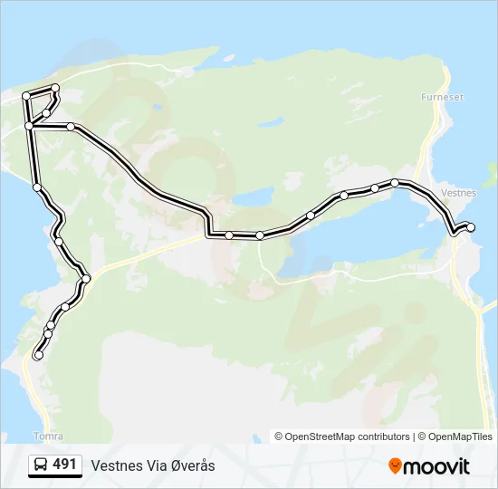 491 Bus Line Map
