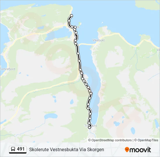 491 Bus Line Map