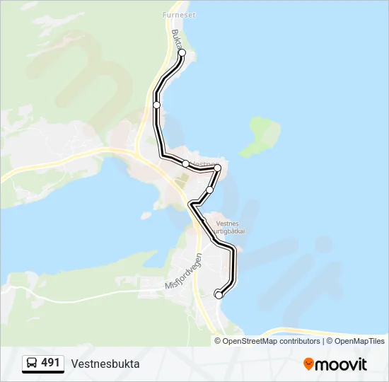 491 Bus Line Map