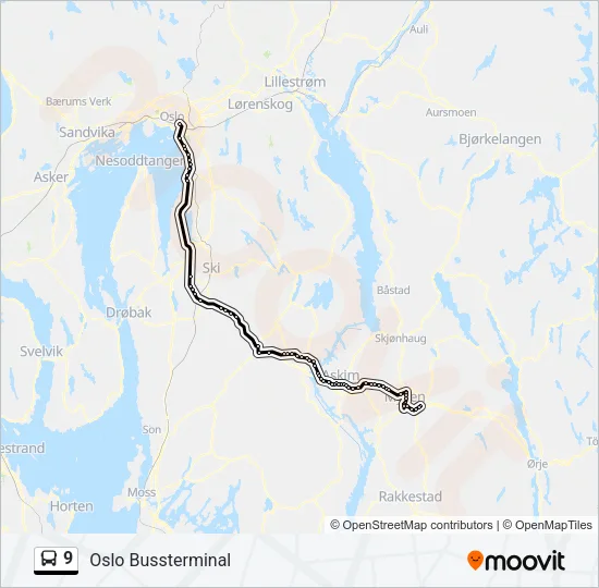 9 Bus Line Map