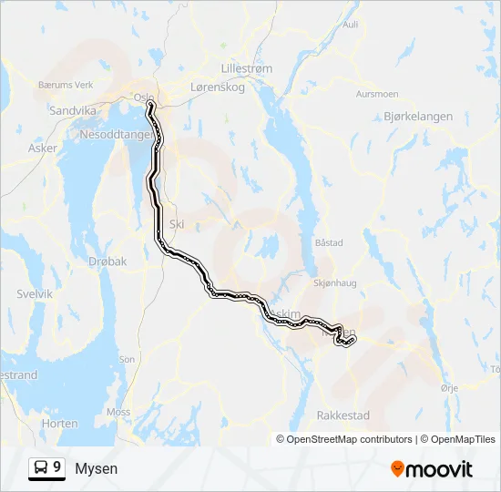 9 Bus Line Map