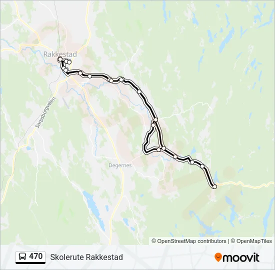 470 Bus Line Map