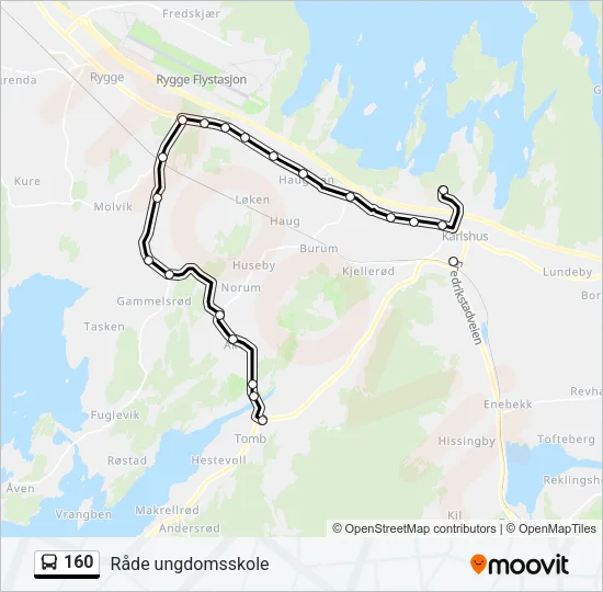 160 Bus Line Map
