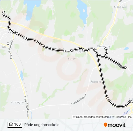 160 Bus Line Map
