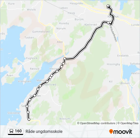 160 Bus Line Map