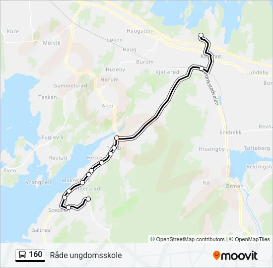 160 Bus Line Map