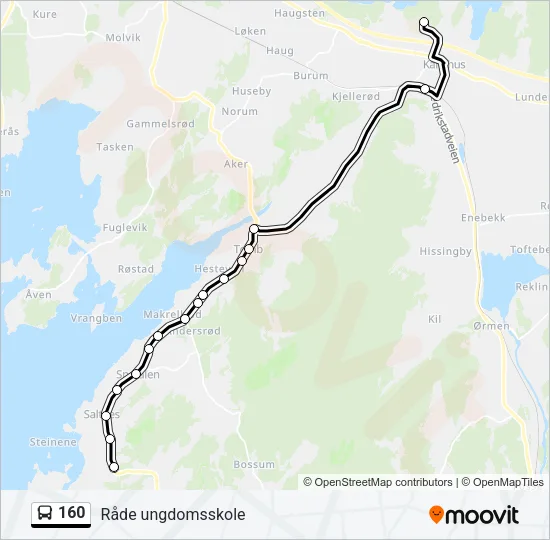 160 Bus Line Map