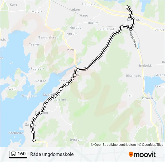 160 Bus Line Map