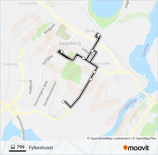 799 Bus Line Map