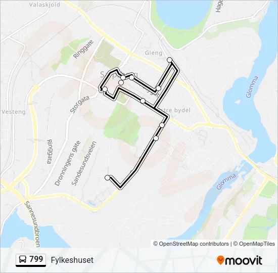 799 Bus Line Map
