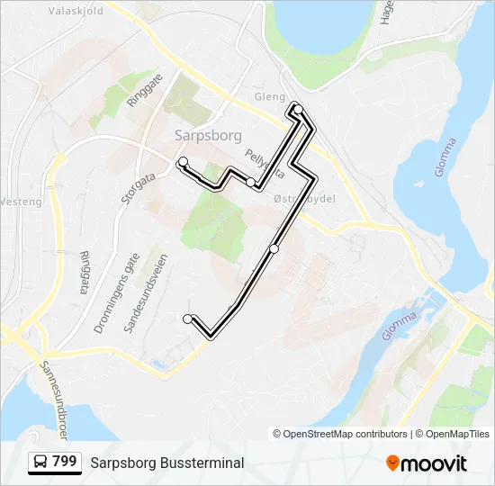 799 Bus Line Map