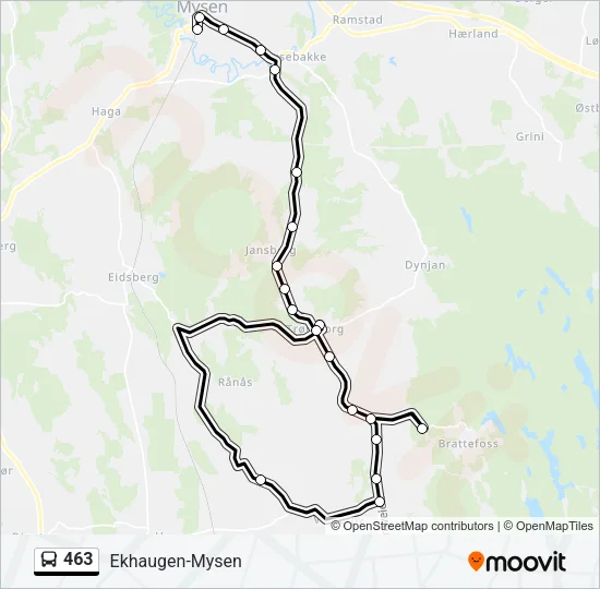 463 Bus Line Map