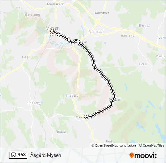 463 Bus Line Map
