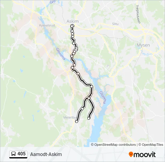 405 Bus Line Map